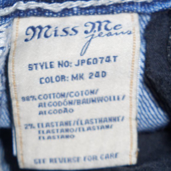 Miss Me 25 Straight Skinny Jeans Heavily Embellished Low Rise - Picture 10 of 12